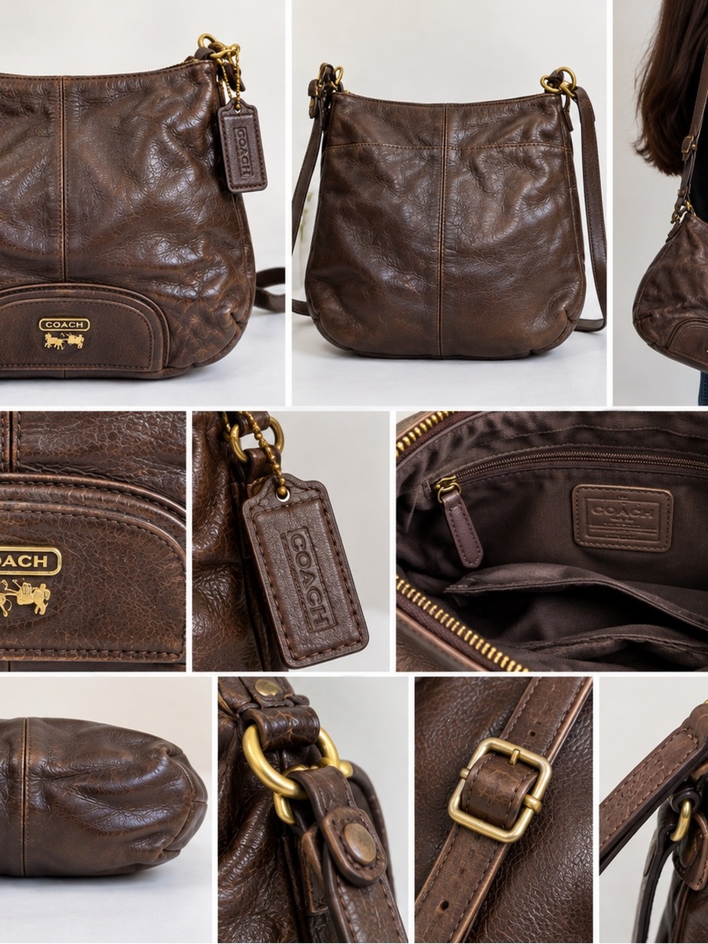 Coach Brown Leather Crossbody Bag